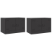 Muebles para TV 2 unidades acero negro 67x39x44 cm