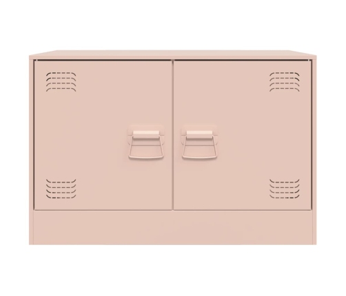 Mueble para TV de acero rosa 67x39x44 cm