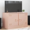 Mueble para TV de acero rosa 67x39x44 cm