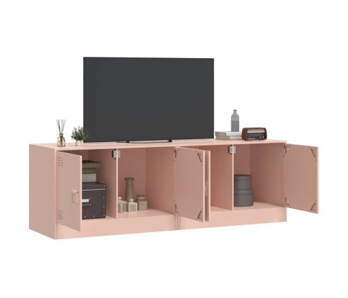 vidaXL Muebles para TV 2 unidades acero rosa 67x39x44 cm