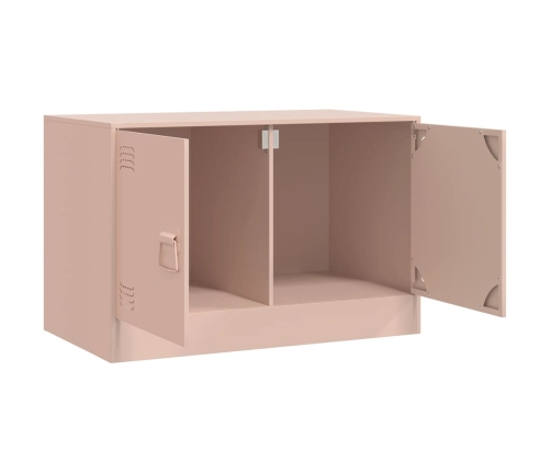 vidaXL Muebles para TV 2 unidades acero rosa 67x39x44 cm