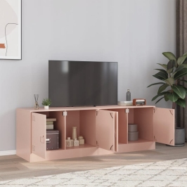 Muebles para TV 2 unidades acero rosa 67x39x44 cm