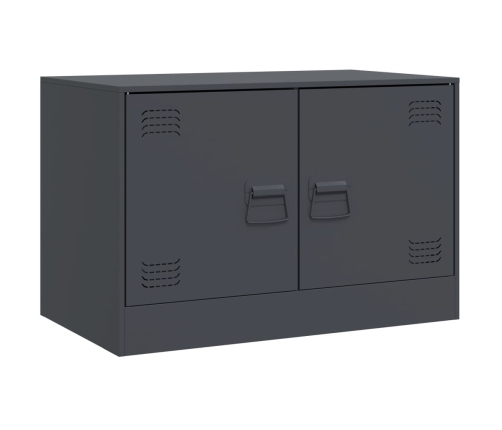 Mueble para TV de acero gris antracita 67x39x44 cm