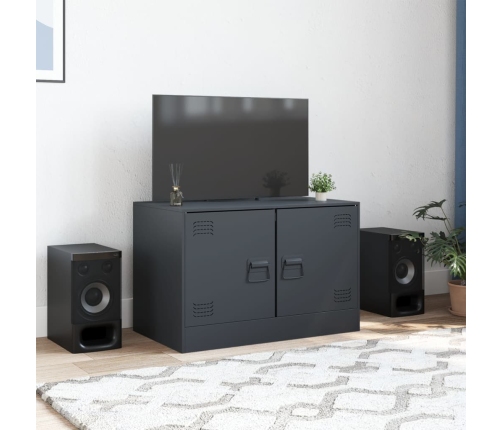 Mueble para TV de acero gris antracita 67x39x44 cm