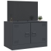 Mueble para TV de acero gris antracita 67x39x44 cm