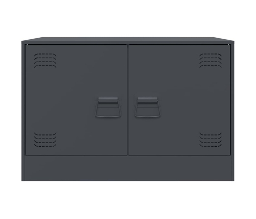 Mueble para TV de acero gris antracita 67x39x44 cm