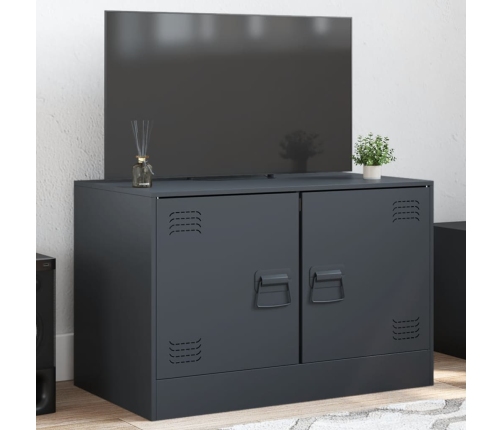 Mueble para TV de acero gris antracita 67x39x44 cm