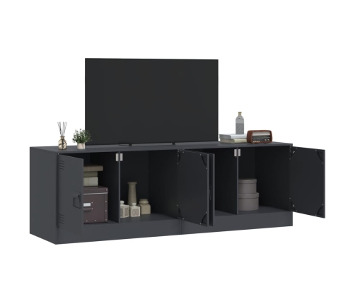 Muebles para TV 2 unidades acero gris antracita 67x39x44 cm