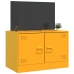 Mueble para TV de acero amarillo mostaza 67x39x44 cm