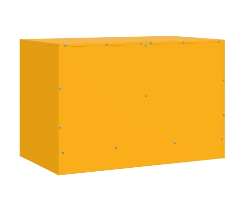 Mueble para TV de acero amarillo mostaza 67x39x44 cm