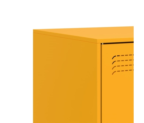 Mueble para TV de acero amarillo mostaza 67x39x44 cm