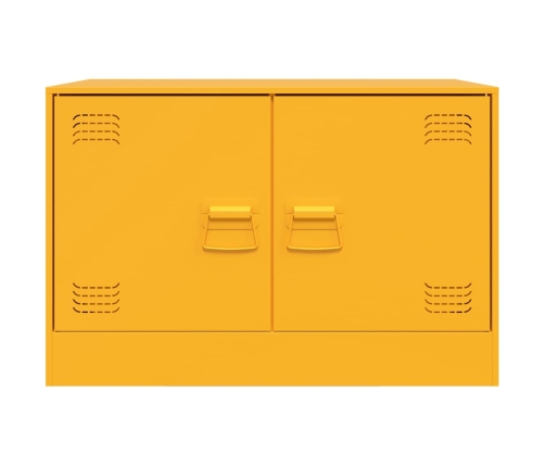 Muebles para TV 2 unidades acero amarillo mostaza 67x39x44 cm