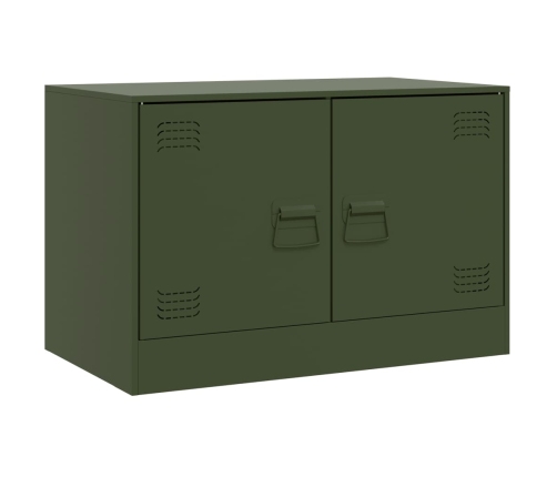 Mueble para TV de acero verde oliva 67x39x44 cm