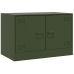 Mueble para TV de acero verde oliva 67x39x44 cm