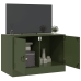 Mueble para TV de acero verde oliva 67x39x44 cm