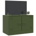 Mueble para TV de acero verde oliva 67x39x44 cm