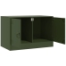 Mueble para TV de acero verde oliva 67x39x44 cm