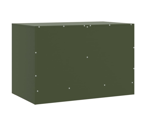 Mueble para TV de acero verde oliva 67x39x44 cm