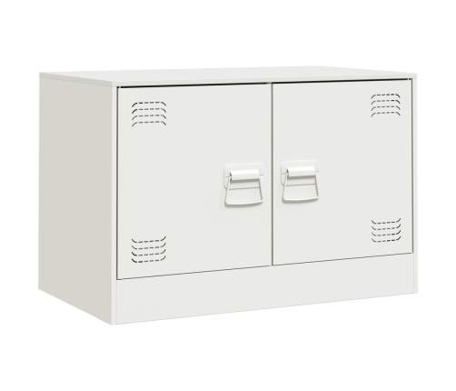 vidaXL Mueble para TV de acero blanco 67x39x44 cm