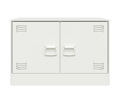 vidaXL Mueble para TV de acero blanco 67x39x44 cm