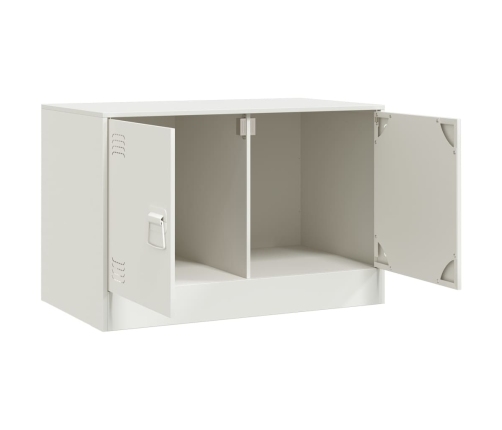 vidaXL Mueble para TV de acero blanco 67x39x44 cm