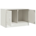 vidaXL Mueble para TV de acero blanco 67x39x44 cm