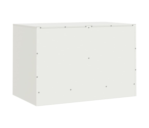 vidaXL Mueble para TV de acero blanco 67x39x44 cm