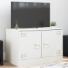 vidaXL Mueble para TV de acero blanco 67x39x44 cm