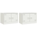 Muebles para TV 2 unidades acero blanco 67x39x44 cm