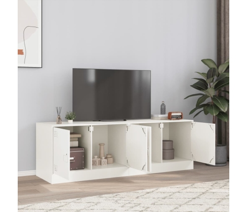 Muebles para TV 2 unidades acero blanco 67x39x44 cm