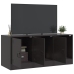 Mueble para TV de acero negro 99x39x44 cm