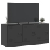 Mueble para TV de acero negro 99x39x44 cm