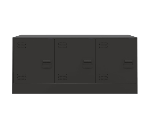 Mueble para TV de acero negro 99x39x44 cm