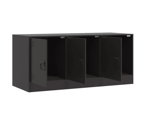 Mueble para TV de acero negro 99x39x44 cm