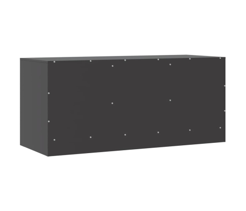 Mueble para TV de acero negro 99x39x44 cm