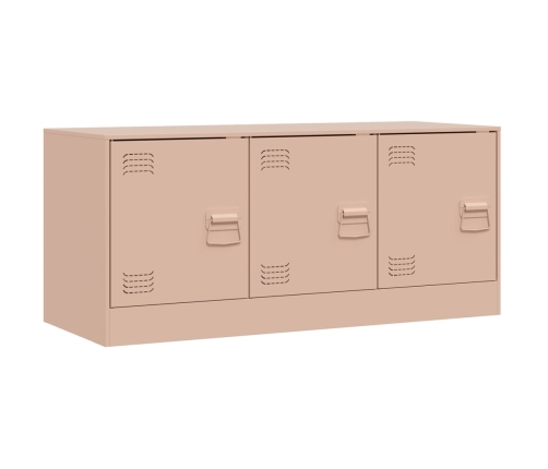 Mueble para TV de acero rosa 99x39x44 cm