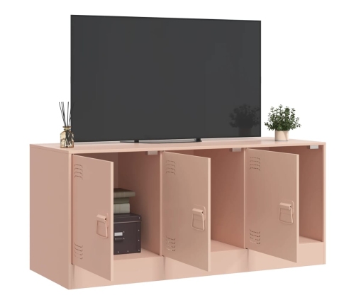 Mueble para TV de acero rosa 99x39x44 cm