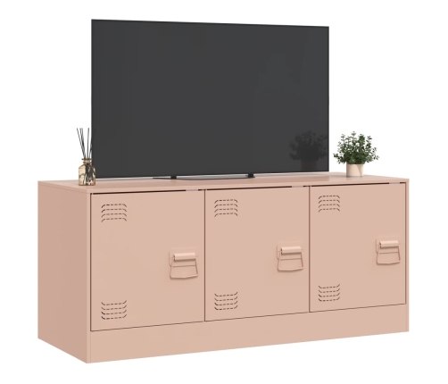 Mueble para TV de acero rosa 99x39x44 cm