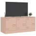 Mueble para TV de acero rosa 99x39x44 cm