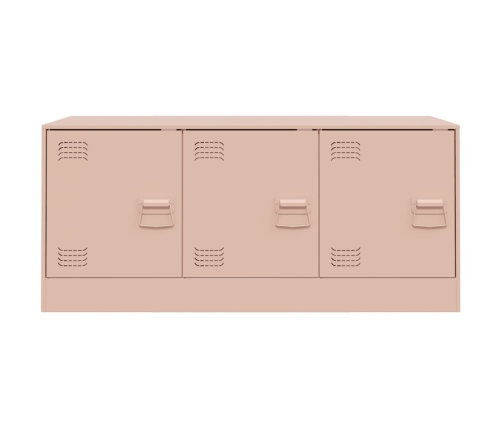 Mueble para TV de acero rosa 99x39x44 cm