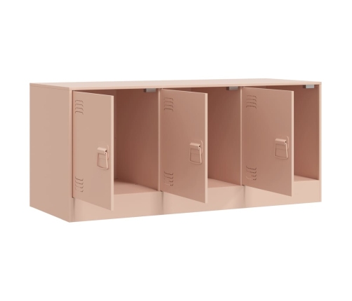 Mueble para TV de acero rosa 99x39x44 cm