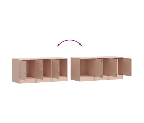 Mueble para TV de acero rosa 99x39x44 cm