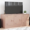 Mueble para TV de acero rosa 99x39x44 cm