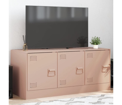 Mueble para TV de acero rosa 99x39x44 cm