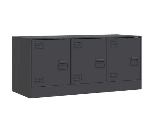 Mueble para TV de acero gris antracita 99x39x44 cm