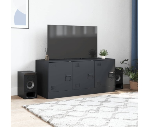 Mueble para TV de acero gris antracita 99x39x44 cm