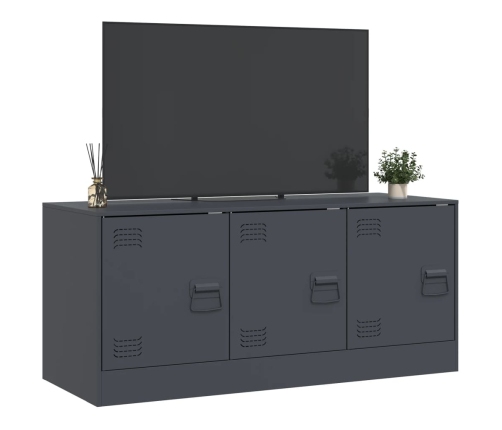 Mueble para TV de acero gris antracita 99x39x44 cm