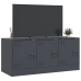 Mueble para TV de acero gris antracita 99x39x44 cm