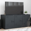 Mueble para TV de acero gris antracita 99x39x44 cm