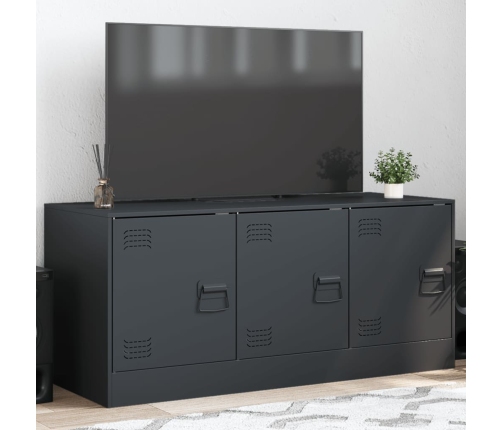 Mueble para TV de acero gris antracita 99x39x44 cm